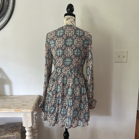 Carolina K Josefina Boho Patterned Short Dress Women's size S - Picture 7 of 10
